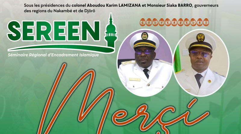 𝐑𝐞𝐦𝐞𝐫𝐜𝐢𝐞𝐦𝐞𝐧𝐭𝐬 𝐚𝐮𝐱 𝐆𝐨𝐮𝐯𝐞𝐫𝐧𝐞𝐮𝐫𝐬 𝐝𝐞𝐬 𝐑é𝐠𝐢𝐨𝐧𝐬 𝐝𝐮 𝐍𝐚𝐤𝐚𝐦𝐛é 𝐞𝐭 𝐝𝐮 𝐃𝐣𝐨𝐫𝐨